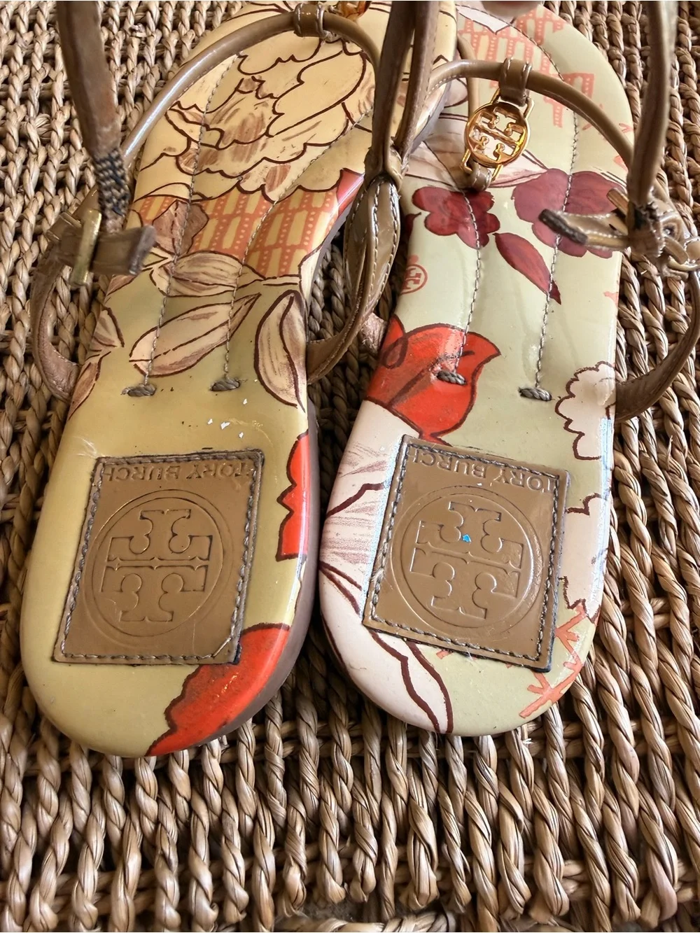 Tory Burch Emmy Patent T-Strap Sandals